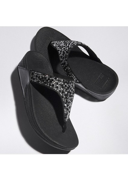 Kadın Terlik JE3-090 Fitflop Lulu Crystal-Mix Toe-Post Sandals All Black fiyatları