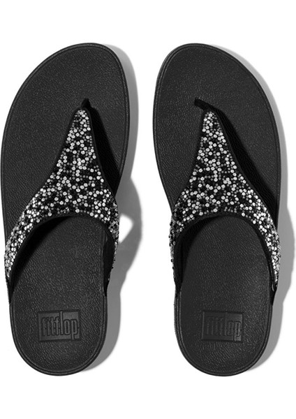 Kadın Terlik JE3-090 Fitflop Lulu Crystal-Mix Toe-Post Sandals All Black modelleri