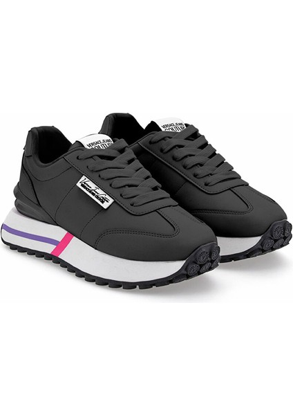 Siyah Kadın Deri Sneaker 75VA3SH1ZP346899