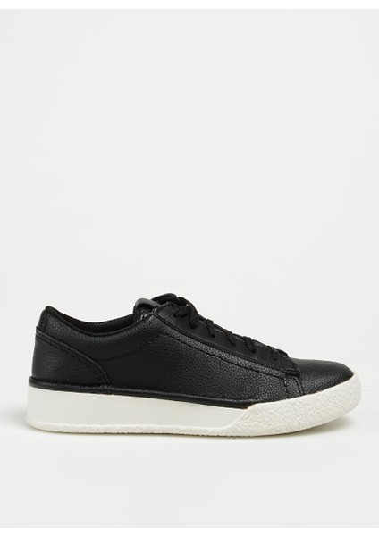 Siyah Kadın Deri Sneaker 26167764