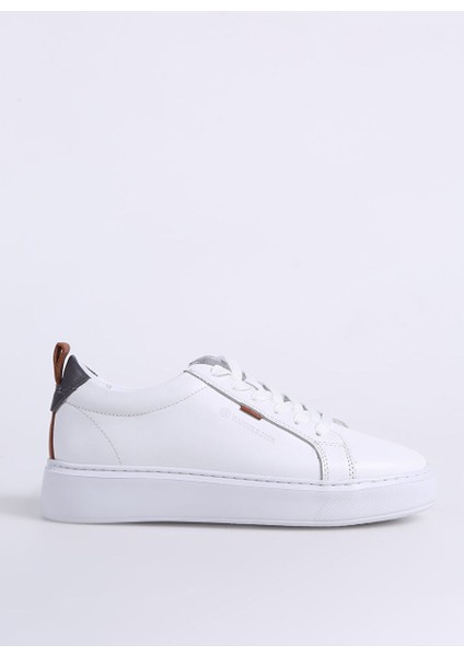 Beyaz Kadın Deri Sneaker Marınga Z Ayakkabı