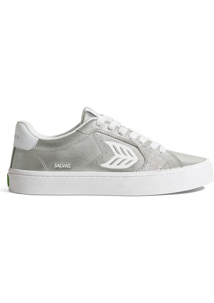 411301M03W - Salvas Leather Sneaker Metalik Deri Kadın Günlük Spor Ayakkabı