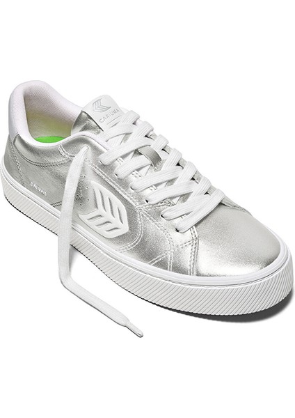 411301M03W - Salvas Leather Sneaker Metalik Deri Kadın Günlük Spor Ayakkabı fiyatları