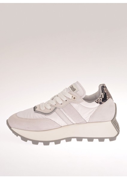 Beyaz-Gri Kadın Deri Sneaker 22420 B fiyatları