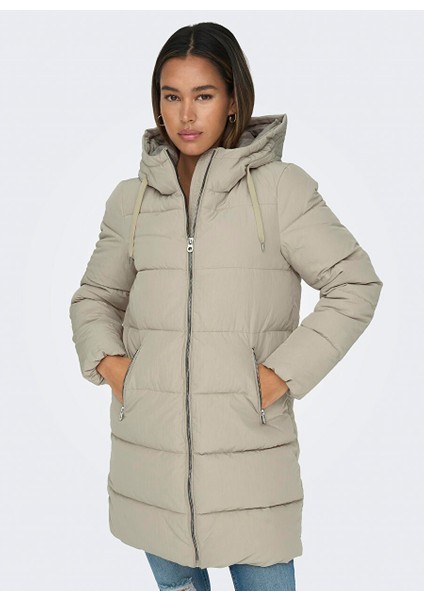 Açık Kahve Kadın Kaban Onldolly Long Puffer Coat Otw Noos