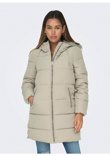 Açık Kahve Kadın Kaban Onldolly Long Puffer Coat Otw Noos