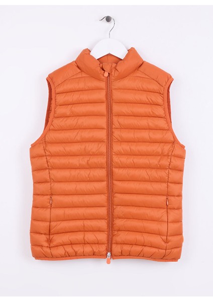 Turuncu Kadın Dik Normal Düz Yelek D88040W