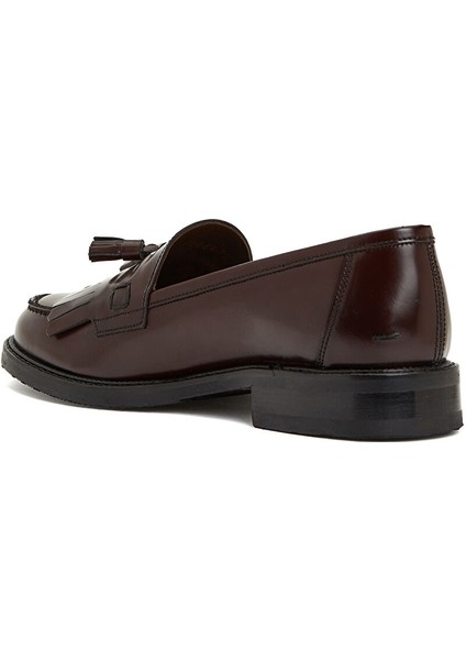 Bordo Kadın Deri Loafer 93318