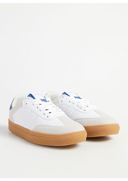 Beyaz-Mavi Kadın Kumaş Sneaker Marıan fiyatları