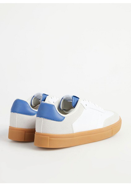 Beyaz-Mavi Kadın Kumaş Sneaker Marıan modelleri