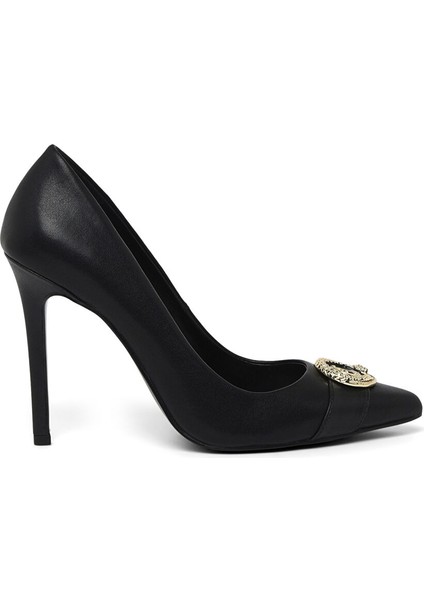 Siyah Kadın Deri Stiletto 77RA3S03ZPA33899