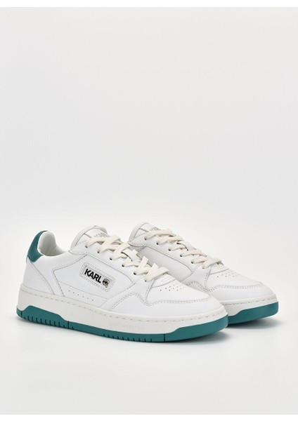 Beyaz-Yeşil Kadın Deri Sneaker KL63024 01F fiyatları