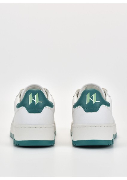 Beyaz-Yeşil Kadın Deri Sneaker KL63024 01F fırsatları