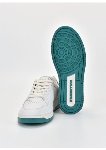 Beyaz-Yeşil Kadın Deri Sneaker KL63024 01F indirimleri