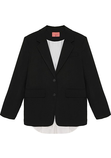 Sırtı Pencere Yırtmaçlı Blazer Ceket Siyah fiyatları