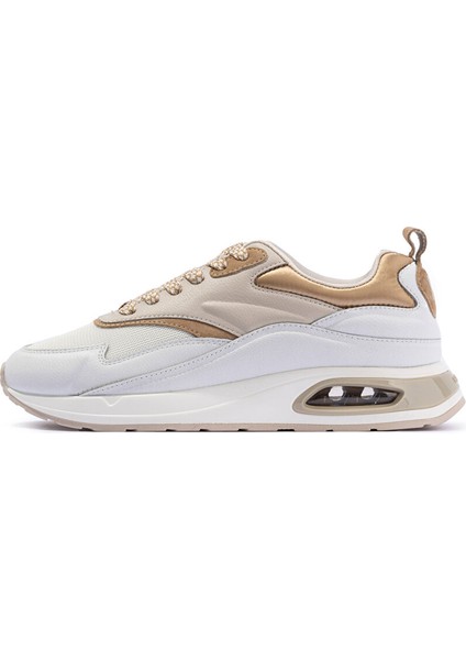 Beyaz-Altın Kadın Deri Sneaker 12306001230 fiyatları