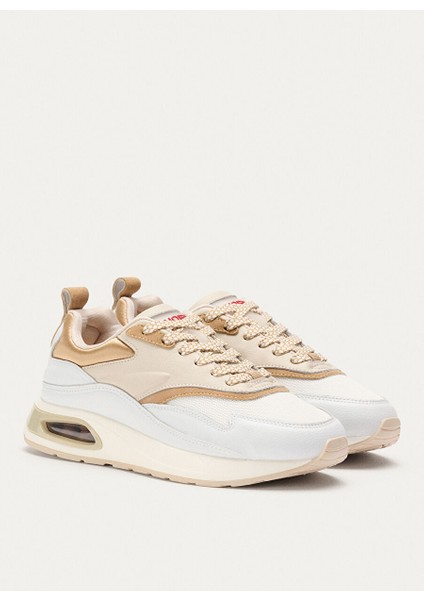 Beyaz-Altın Kadın Deri Sneaker 12306001230 modelleri