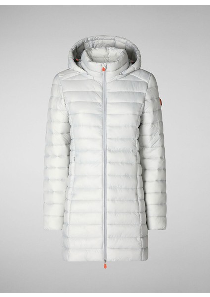 Kapüşonlu Gri Kadın Mont D47180W