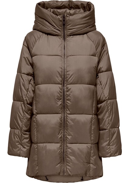 Açık Kahve Kadın Kaban Onlasta Oversızed Puffer Coat cc Ot