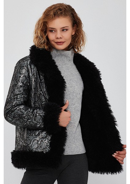 Jet Set Kadın Siyah Çift Taraflı Teddy Ceket 23WGD50944S fırsatları