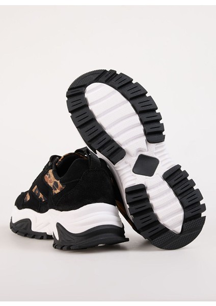 Siyah-Çok Renkli Kadın Deri Sneaker 77RA3SC1ZPA73LS1 fırsatları