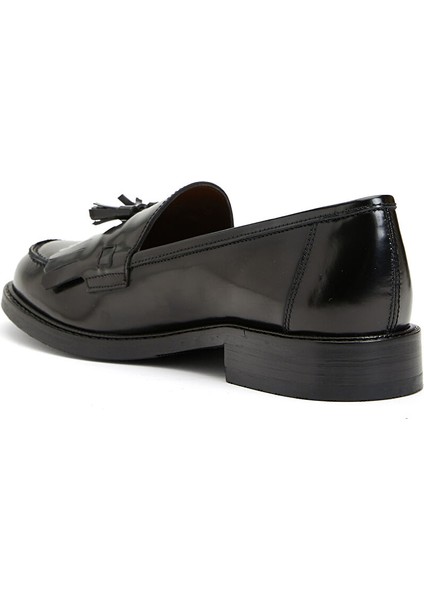 Siyah Kadın Deri Loafer 93318 modelleri