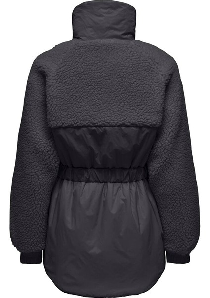 Antrasit Kadın Dik Normal Düz Mont Onlerıka Mıx Jacket Lıfe cc Otw