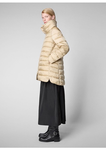 Bej Kadın Dik Normal Düz Mont D43620W
