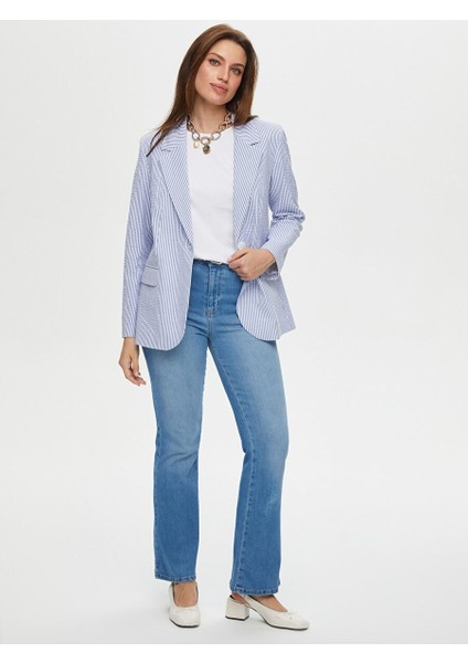 Vual Astarlı Çizgili Ceket S25CKT047