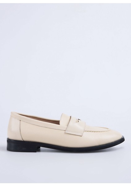 Bej Kadın Süet Loafer D-Fıntan