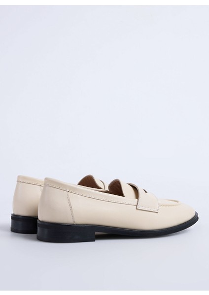 Bej Kadın Süet Loafer D-Fıntan