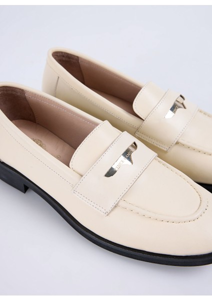 Bej Kadın Süet Loafer D-Fıntan