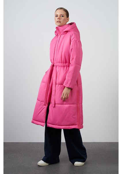 Pembe Uzun Puffer Mont fiyatları