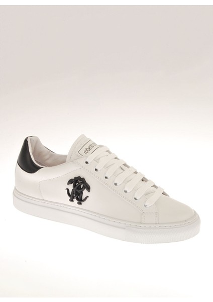 Beyaz-Siyah Kadın Deri Sneaker 20607B modelleri