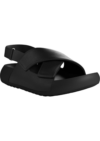 Siyah Kadın Deri Sandalet 20665301001 fiyatları
