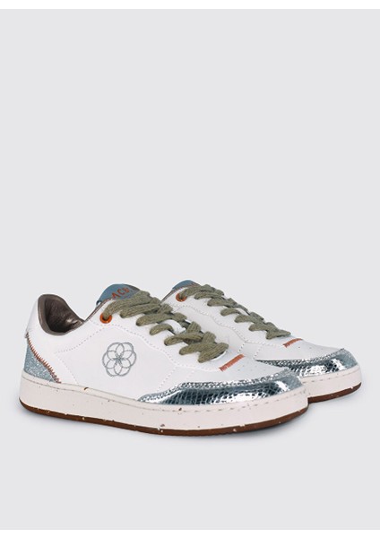 Beyaz-Gümüş Kadın Sneaker SHACBEWF244 fiyatları