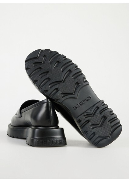 Siyah Kadın Deri Loafer JA10224G1L fırsatları