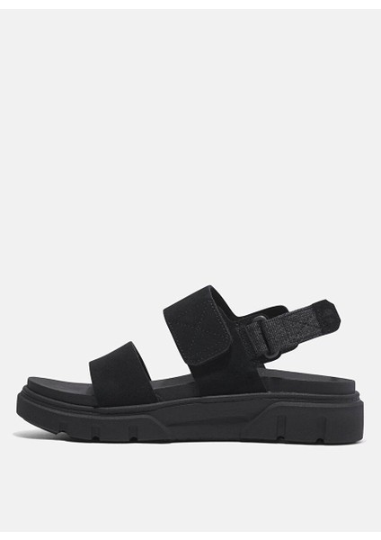 TB0A61N4EK41-GREYFIELD Sandal Backs Siyah Deri Kadın Sandalet