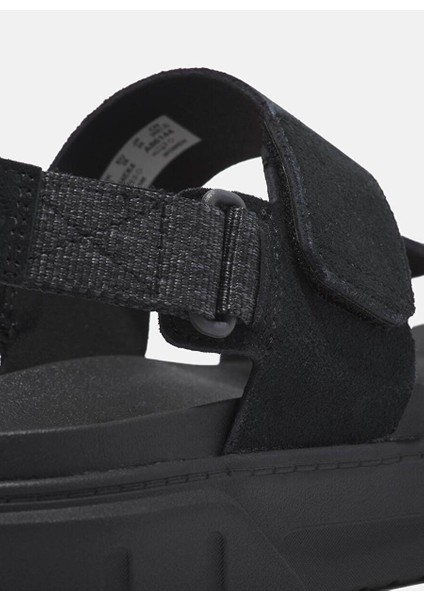 TB0A61N4EK41-GREYFIELD Sandal Backs Siyah Deri Kadın Sandalet