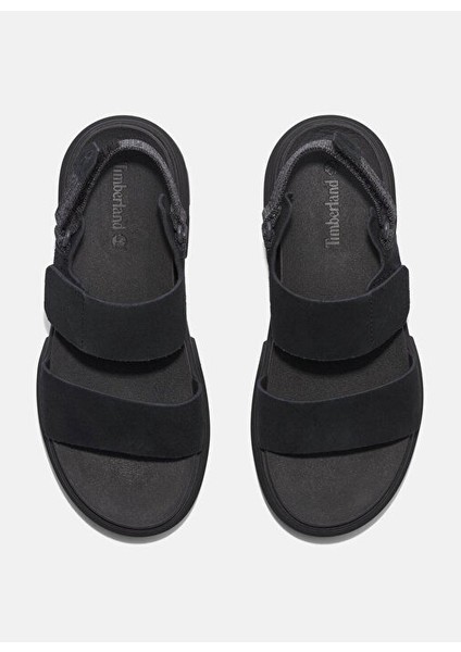 TB0A61N4EK41-GREYFIELD Sandal Backs Siyah Deri Kadın Sandalet