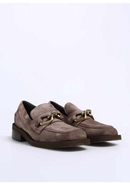 Bej Kadın Süet Loafer P9160A fiyatları