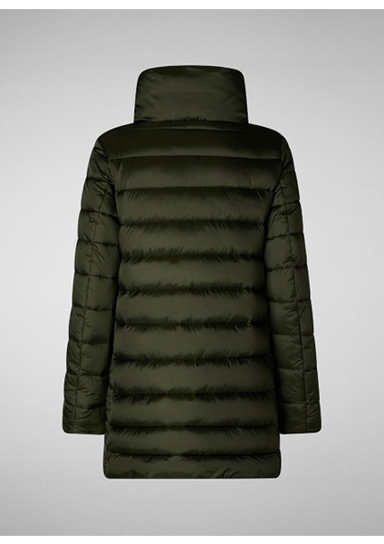Yeşil Kadın Dik Normal Düz Mont D43620W