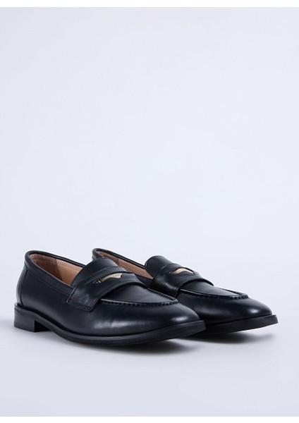 Siyah Kadın Süet Loafer D-Fıntan