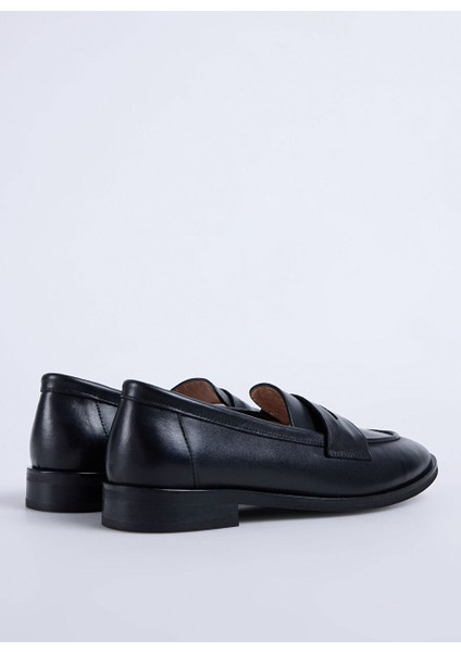 Siyah Kadın Süet Loafer D-Fıntan