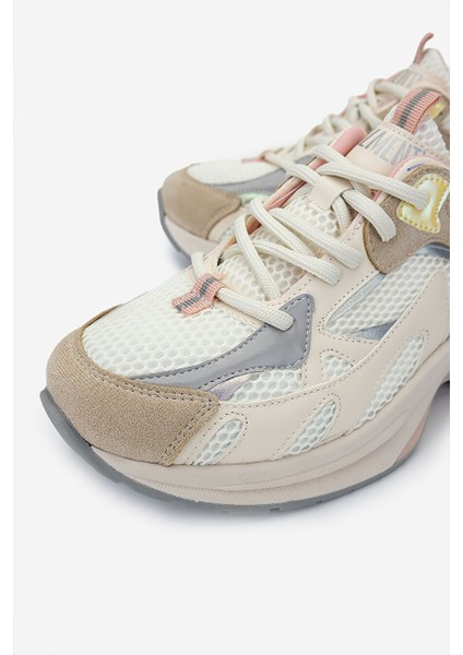 Gri-Beyaz Kadın Süet - Kumaş Sneaker 936 30170 Bn Ayk SK24-25 modelleri