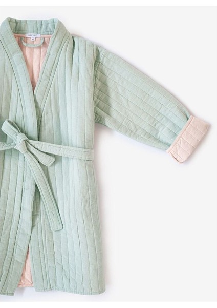 Quilted Keten Ceket Açık Yeşil / Pembe fiyatları