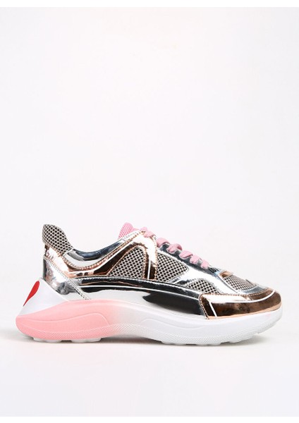 Gümüş-Pembe Kadın Sneaker JA15016G1GIQ101B