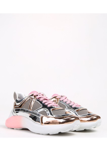 Gümüş-Pembe Kadın Sneaker JA15016G1GIQ101B