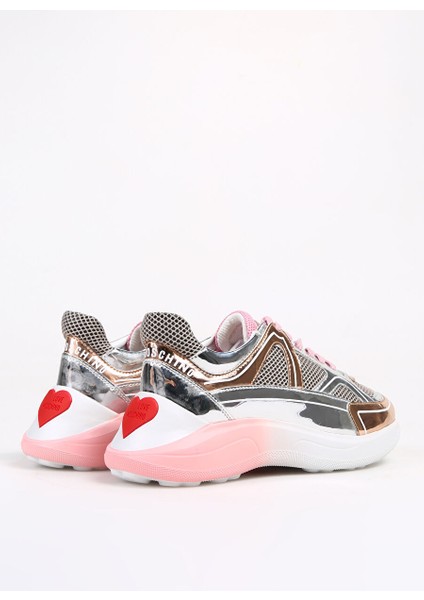 Gümüş-Pembe Kadın Sneaker JA15016G1GIQ101B