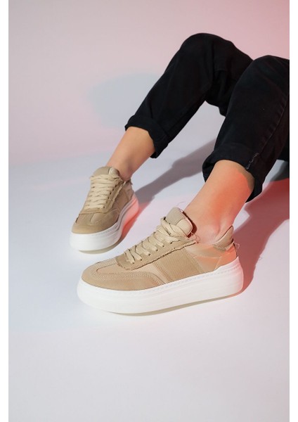 Bej Kadın Sneaker 223-1535